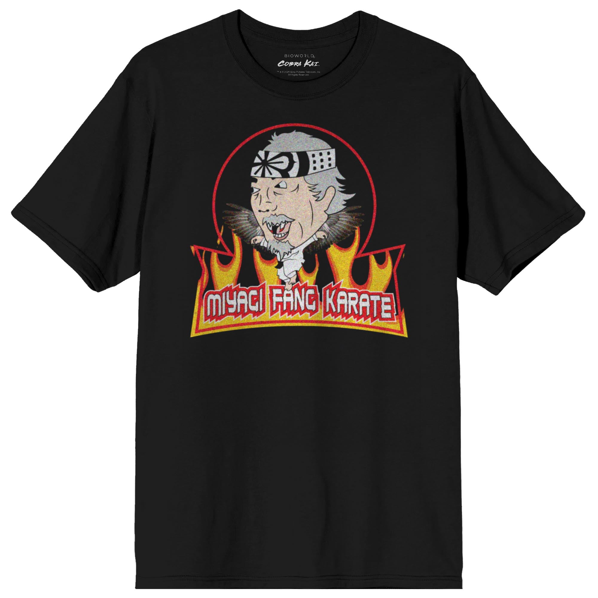 Cobra Kai Miyagi Fang Karate Adult Black Short Sleeve Tee-Small ...