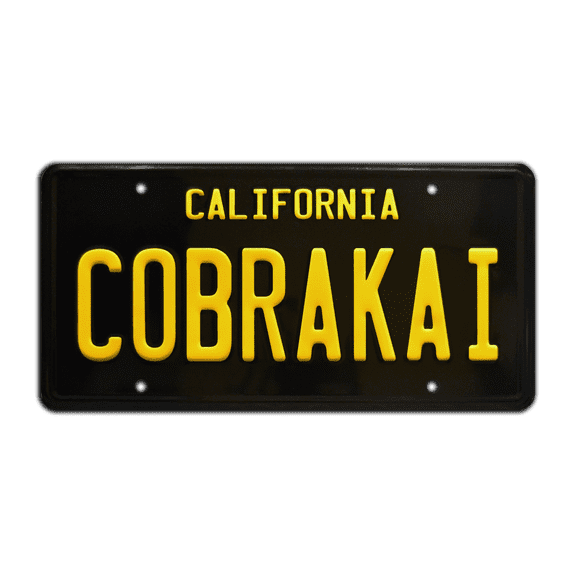 Cobra Kai Season 2 | Johnnys Challenger | Metal Stamped Replica Prop License Plate