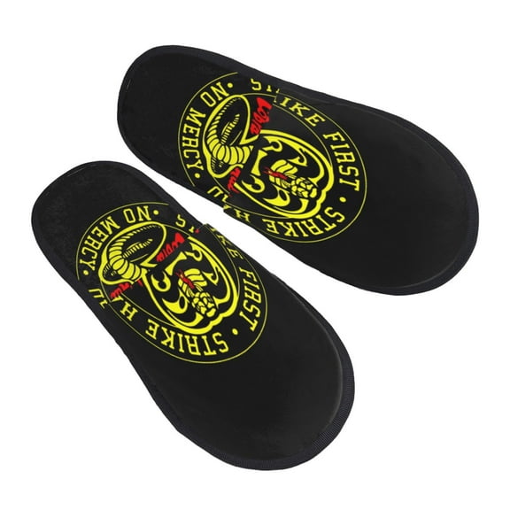 Cobra K-a Slippers for Women Men Cotton Home Slippers Soft Fleece for Indoor Outdoor