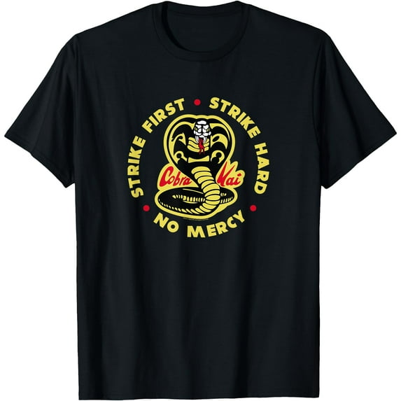 Cobra Kai Strike First Cobra Logo T-Shirt