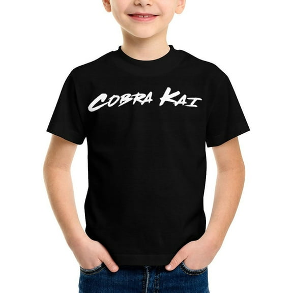 Cobra Kai T-Shirt for Boys Girls, Kids Novelty Crew Neck Tops, Lightweight Short Sleeve Tee, XS-XL