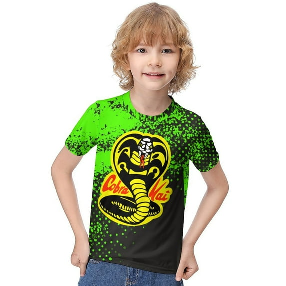 Cobra Kai T-Shirt for Boys Girls, Unisex Crew Neck Tee for Teen Kid, Casual Short Sleeve Tops, 6-12 Y
