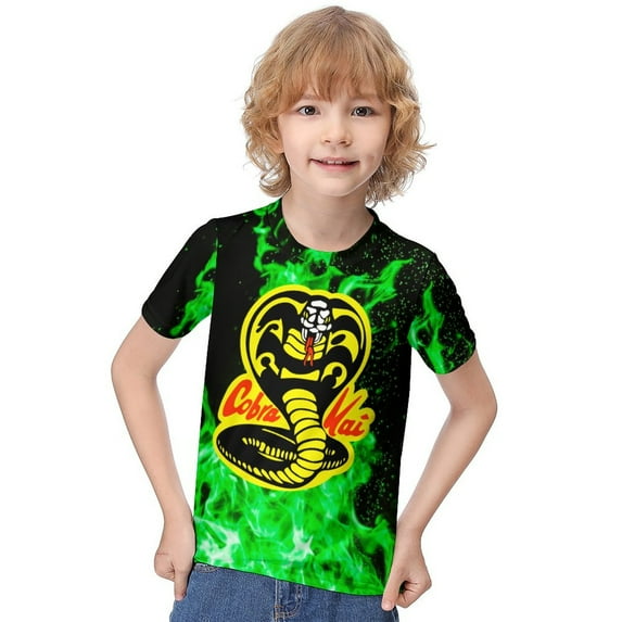 Cobra Kai T-Shirt for Boys Girls, Unisex Crew Neck Tee for Teen Kid, Casual Short Sleeve Tops, 6-12 Y