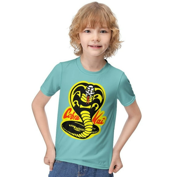 Cobra Kai T-Shirt for Boys Girls, Unisex Crew Neck Tee for Teen Kid, Casual Short Sleeve Tops, 6-12 Y