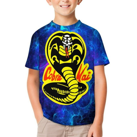 Cobra Kai T-Shirts for Boys Girls, Kids 3D Print Short Sleeve, Unisex Crew Neck Tee Shirts for Youth