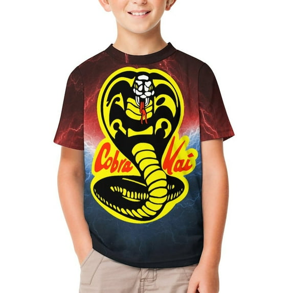 Cobra Kai T-Shirts for Boys Girls, Kids 3D Print Short Sleeve, Unisex Crew Neck Tee Shirts for Youth