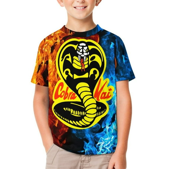 Cobra Kai T-Shirts for Boys Girls, Kids 3D Print Short Sleeve, Unisex Crew Neck Tee Shirts for Youth