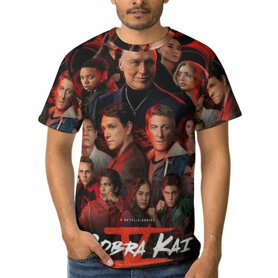 Cobra Kai T-Shirts for Men Women, Funny Novelty Tee for Adults, Fashion 3D Print Short Sleeve, Unisex Casual Crew Neck Tee
