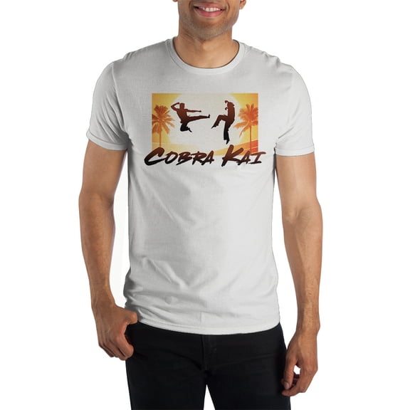 Cobra Kai TV Series Mens White Short Sleeve Graphic Tee Shirt-XXL
