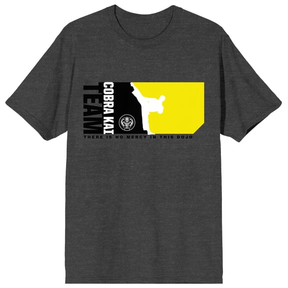 Cobra Kai Team Cobra Kai Men's Charcoal Gray Graphic Tee-Large