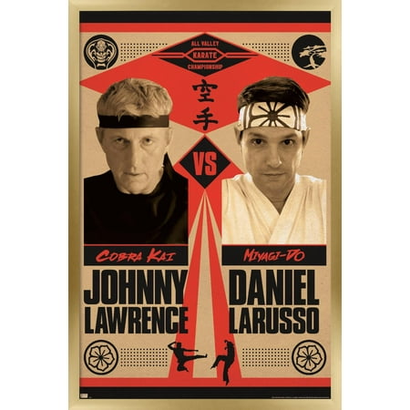Cobra Kai - Versus Wall Poster, 14.725" x 22.375", Framed