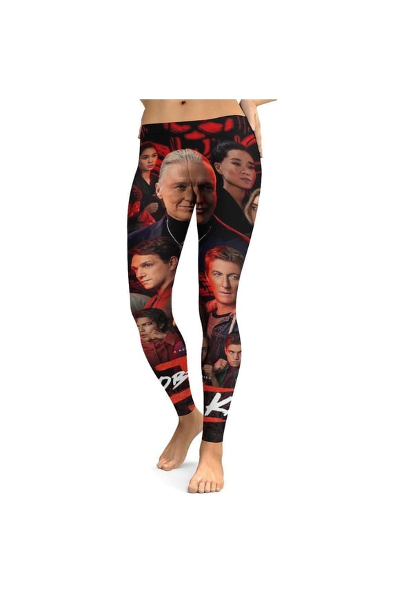 Cobra Kai Yoga Pants Casual High Waisted Butt Lift Stretch Legging Soft Workout Leggings for Women Girls S