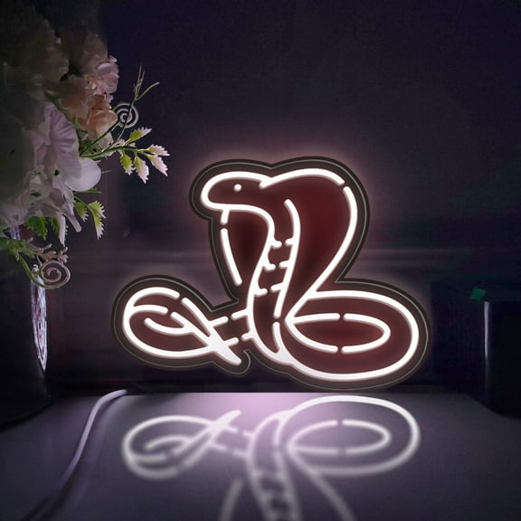 Cobra Led Light Box, Dimmable Neon-Like Light Signs USB Power for Wall Decor Bedroom Decoration, Static Light (WxH) 16"x11"