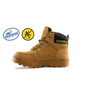 Cobra Mens Work Boot Genuine Waterproof Leather C707 Tan Goodyear Welt