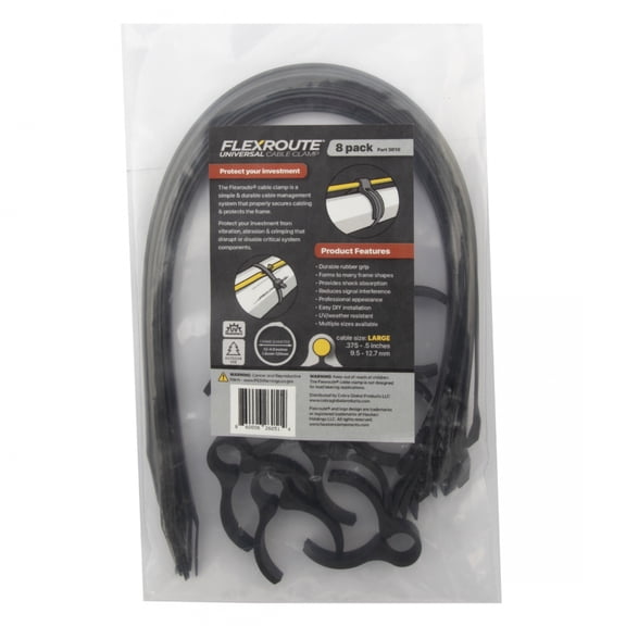 Cobra Products FlexRoute Clips & Ties Cable guide LG 9.5-12.7mm Black