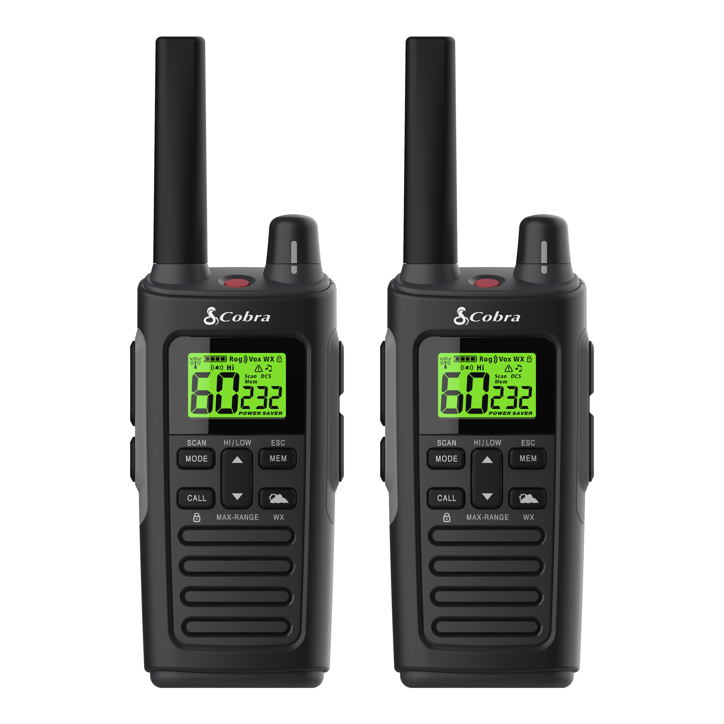 Cobra RX685 Walkie Talkies Two-Way Radios (Pair), 40-mile Range and 60  Channels with 121 Privacy Codes IP54 Waterproof  NOAA Weather Alerts 