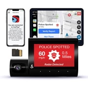 Cobra SC 220C Smart Dual View Front & Cabin Dash Cam - QHD 1440P, 360 Alerts, CarPlay & Android Auto