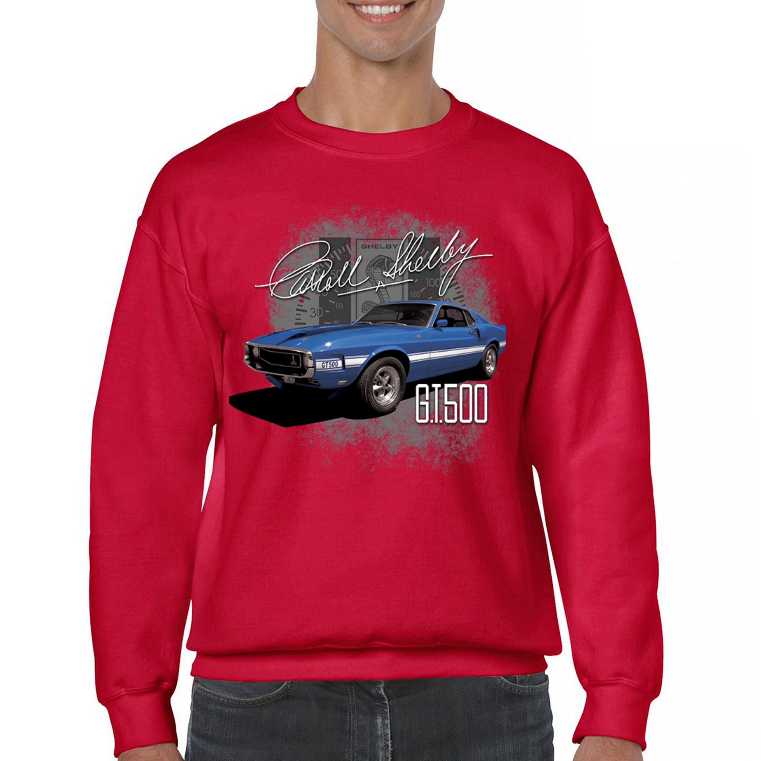 Felpa Con Cappuccio Mustang Shelby - Design Auto Muscle Car, Nuovo Con Etichette, Cotone E Poliestere