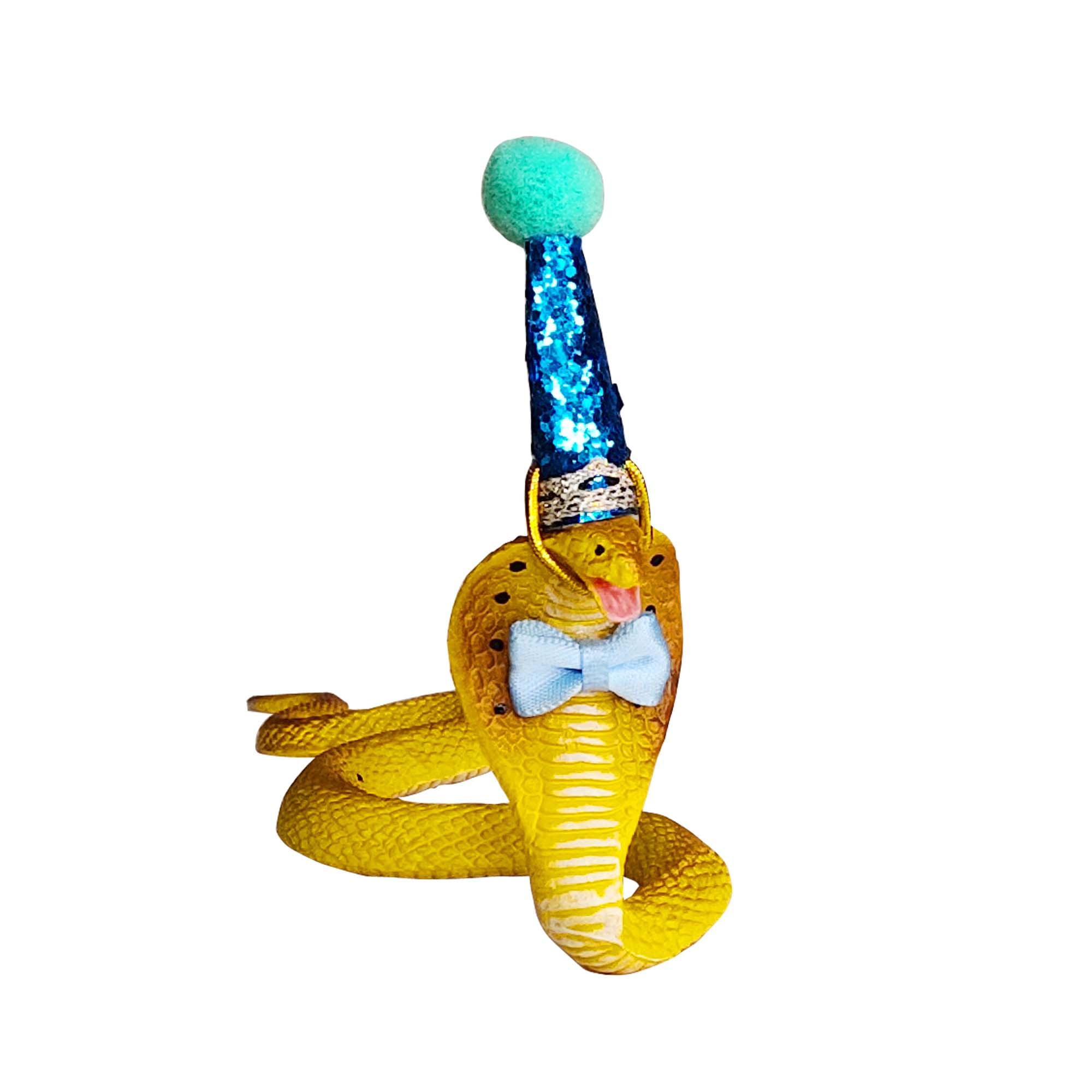 Cobra Snake Cake Topper With Birthday Party Hat For Snake Theme Party Cake Decorations Supplies
