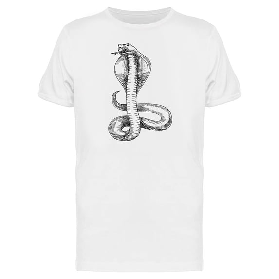 Cobra Snake Line Sketch Tee Men's -Image by Shutterstock