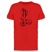 Cobra Snake Line Sketch Tee Mens -Image by Shutterstock