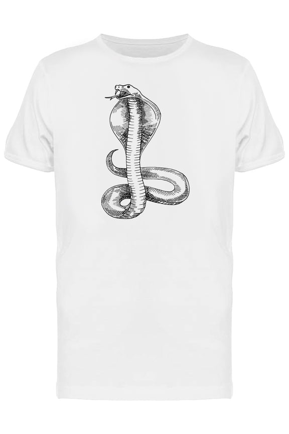Cobra Snake Line Sketch Tee Men's -Image by Shutterstock