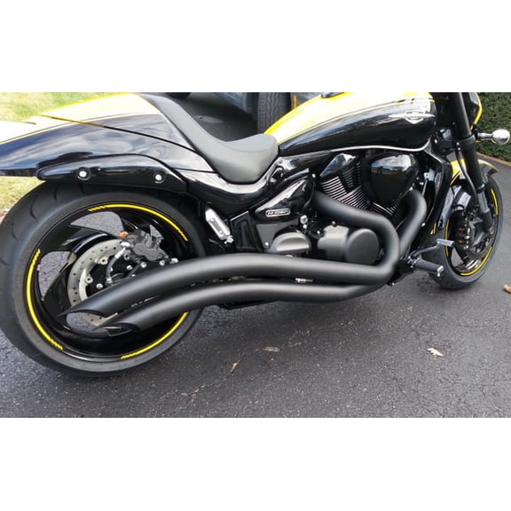 Cobra Speedster Swept Black Exhaust System for '06-14 Suzuki M109R (3221B)