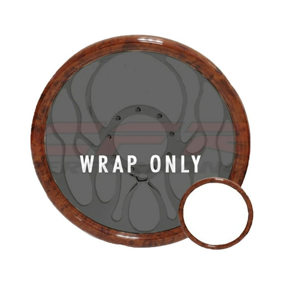 Cobra-Tek 1x Fits Universal 14" Wood Grain Hydropgraphic Finish Steering Wheel Half Wrap