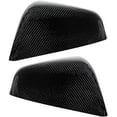 thumbnail image 1 of Cobra-Tek 2pcs Rearview Mirror Cover Cap Fits 2016 - 2021 Tesla Model S - Side Mirror Covers For Car Replacement - Gloss Black - Carbon Fiber - Overlay Trim, 1 of 1