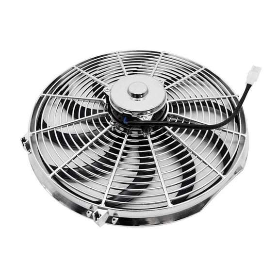Cobra-Tek- CBK-HZ-1009C-CU - 16" High Performance EMC Electric Radiator Cooling Fan Silver Curved Blade. Meets or exceeds All Original Equipment Specifications