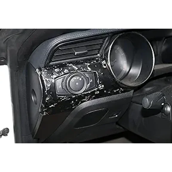 Cobra-Tek Compatible with 15-22 S550 Mustang Carbon Fiber Dashboard 10 pc Interior Kit None Performance pack (3 holes no gauge) - Forged Dry Carbon Fiber