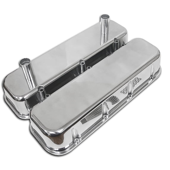 Cobra-Tek Fits 1965-21 Chevy Big Block Tall Polished Aluminum Racing Valve Covers Smooth