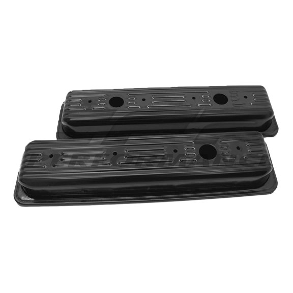 Cobra-Tek Fits 1987-21 Chevy GMC 5.0L & 5.7L Center Bolt Tall Valve Covers Black Steel