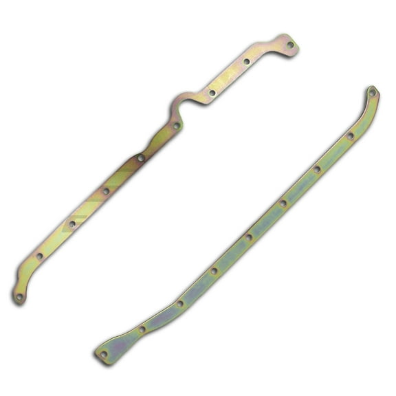 Cobra-Tek Fits 86-21 Chevy SB Oil Pan Reinforced Rails One Piece Rear Main Seal Zinc Steel (Zinc)