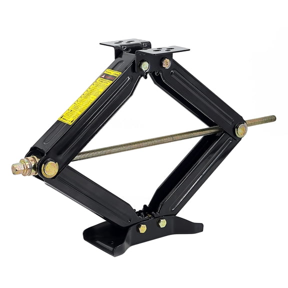 Cobra-Tek Heavy-Duty Scissor Jack with 5000-Lb.-Capacity for RV, Camping, and Vehicle Lifting, 24-In. High, Stable Bow-Tie Base, J-5000 CBK-1024-PBK