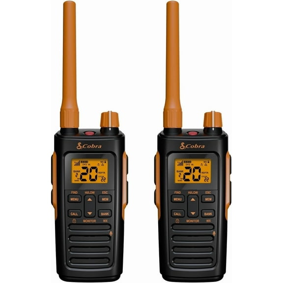 Cobra TrailBlazer 450 GMRS Radio 2-Pack  Rugged, Long-Range Walkie Talkies with IP54 Weather Resistance, Rechargeable Batteries & Repeater Compatibility