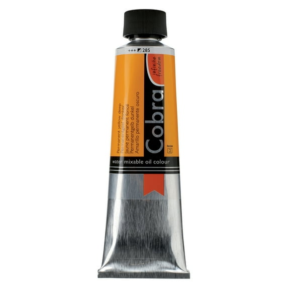 Cobra Water Mixable Oil Colour 150ml, Permanent Yellow Deep