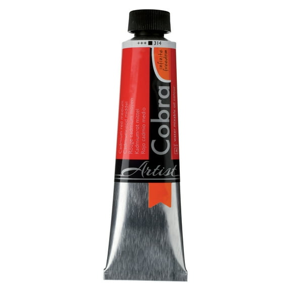 Cobra Water Mixable Oil Colour 40ml, Cadmium Red Medium