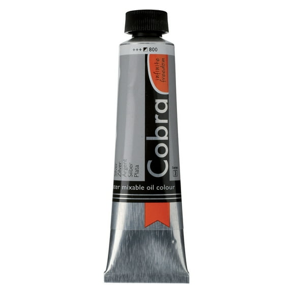 Cobra Water Mixable Oil Colour 40ml, Silver