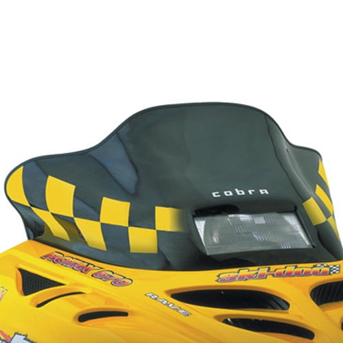 Cobra Windshield Ski Doo "S" Chassis Black W/Yellow Checks