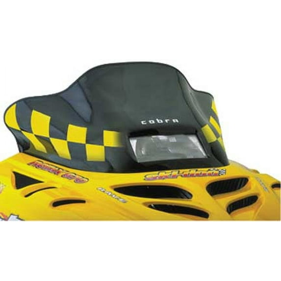 Cobra Windshiled SkI-Doo Inchs Inch Chassis Black W/yellow Checks