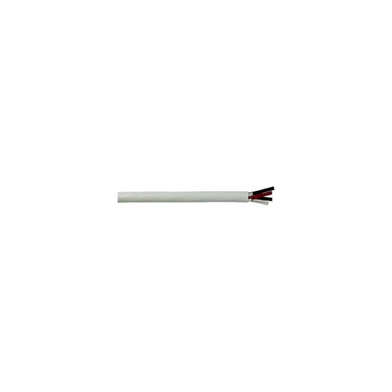 Cobra Wire B6W14T40100FT Tinned Copper Round Triplex Wire, 14/4, 100', White