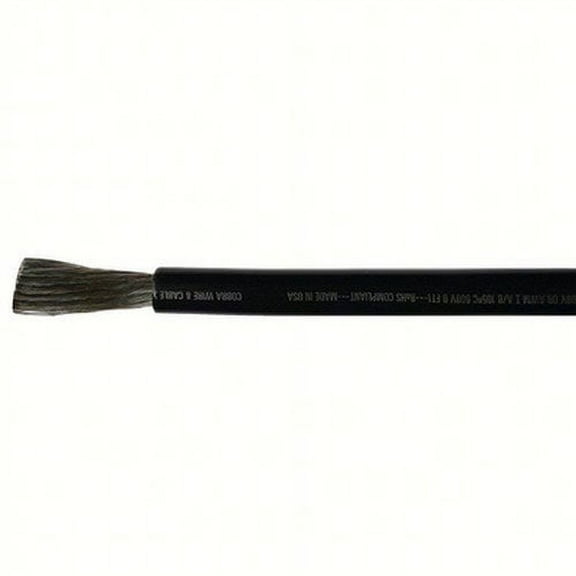Cobra Wire & Cable A2002T07100FT; 2Ga Blk Tinned Wire 100Ft