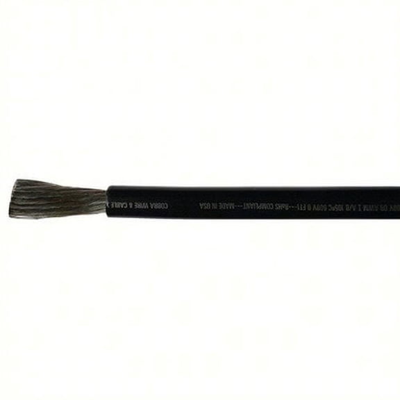 Cobra Wire & Cable  A2004T07100FT; 4Ga Blk Tinned Wire 100Ft