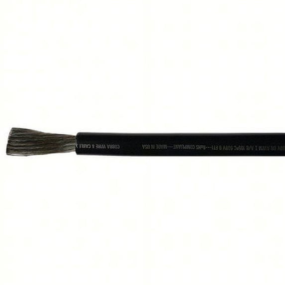 Cobra Wire & Cable A2004T0725FT; 4 Ga Black Battery Cable 25 Ft