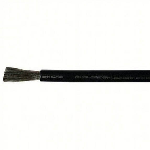 Cobra Wire & Cable A2120T07025FT; 2/0 Blk Tinned Wire 25Ft