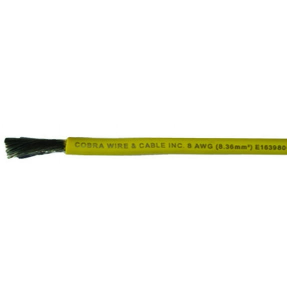 Cobra Wire Tinned Copper Battery Cable 50ft 1/0 AWG Yellow A2110T-0450FT