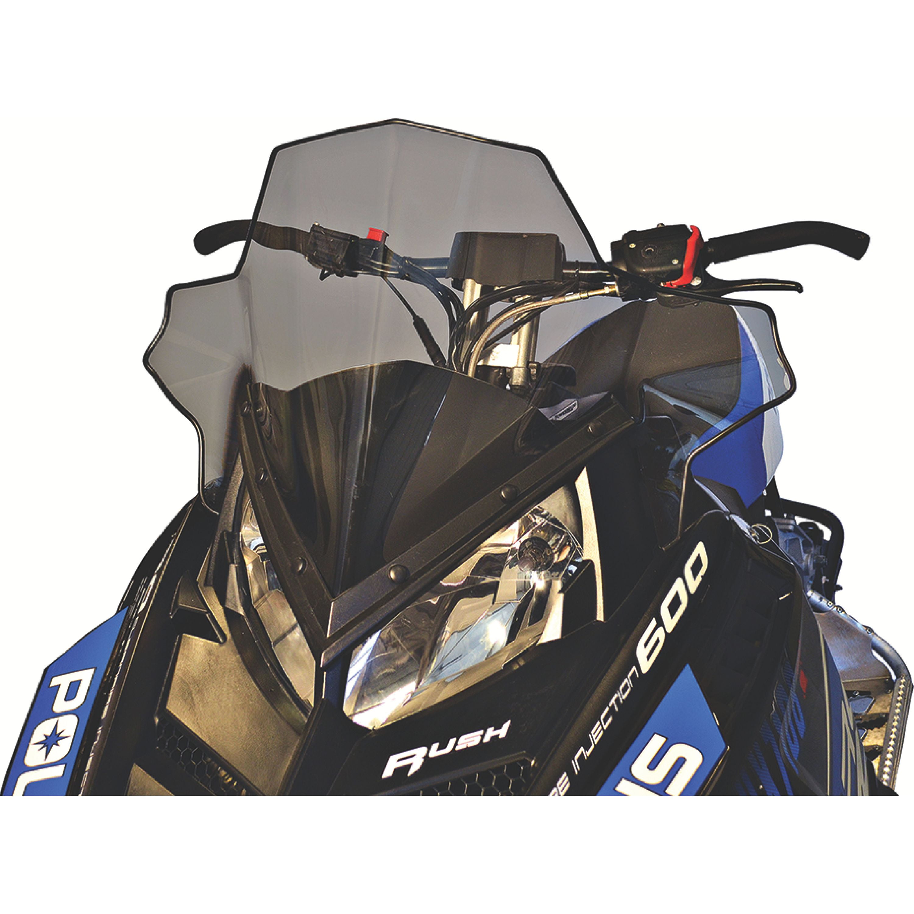 Cobra by PowerMadd 11821 Low 16.5" Tinted Windshield For Polaris Rush/RMK/Switchback Snowmobiles