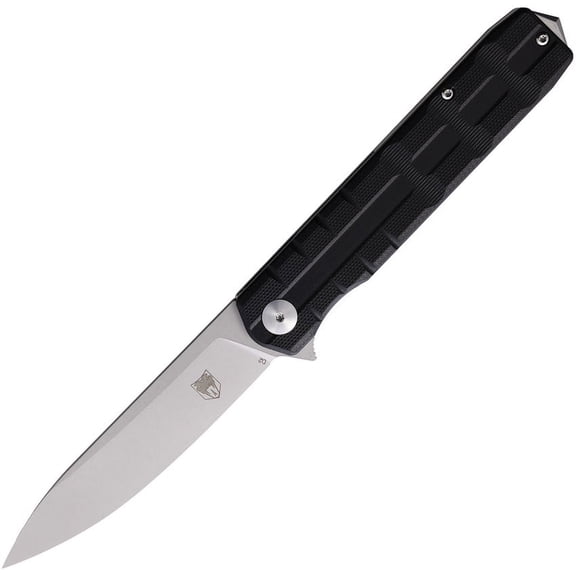 Cobratec Knives CTKUZIOBLKDNS Kuzio 3.13" SW Linerlock Black G10 Folding Knife