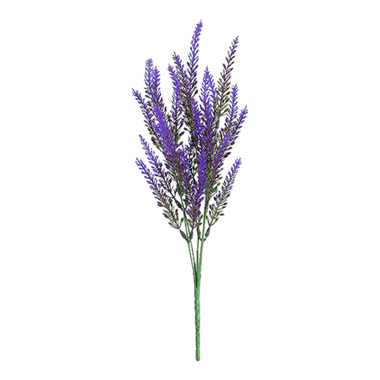 Cobrcref 12Pc Bundle Flowers Artificial Lavender Faux Plastic Purple